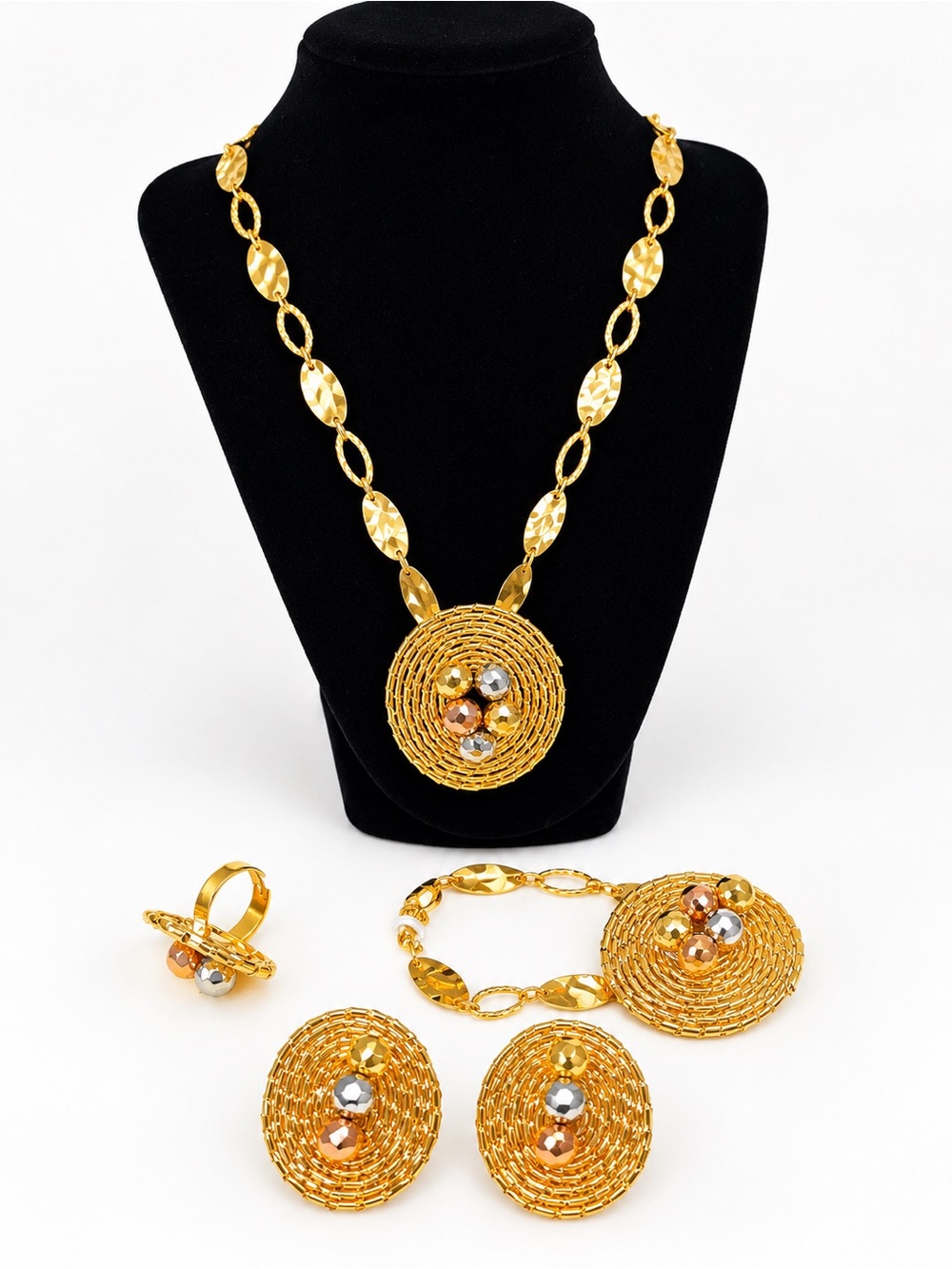 Jewelry Set - Necklace, Ring, Earrings & Bracelet